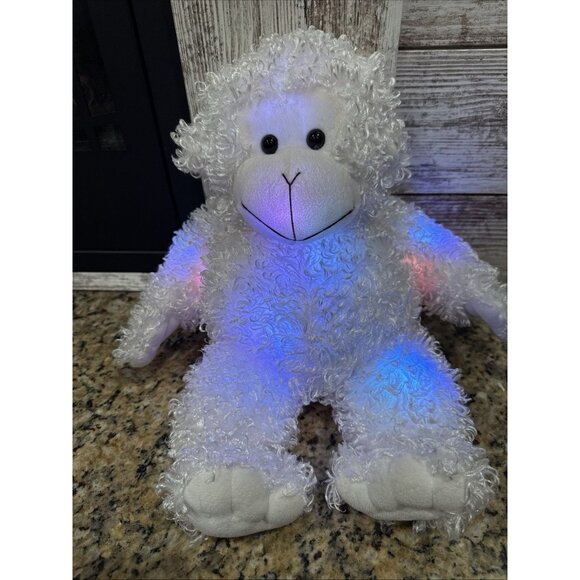 Cepia Glo E Monkey White Shaggy Color Kinetics 15" Light Up Plush Lovey Toy Rare - Picture 13 of 13